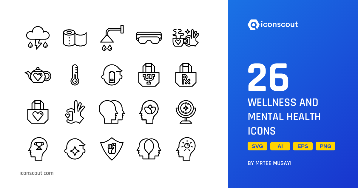 Download Wellness And Mental Health Icon pack Available in SVG, PNG ...