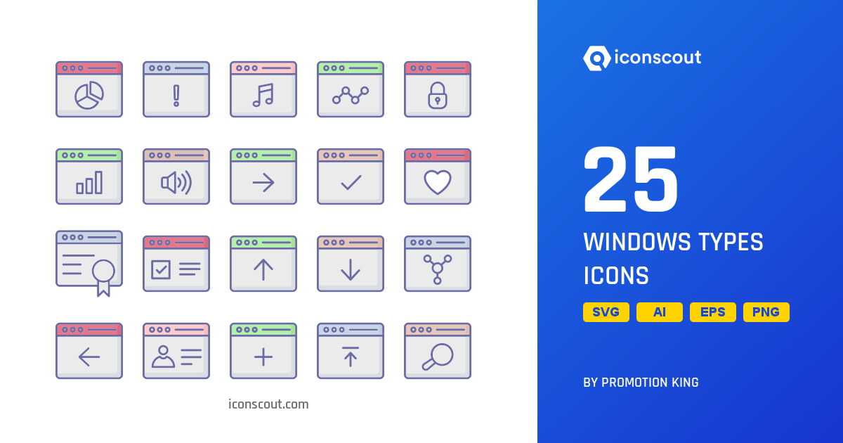 Download Windows Types Icon pack - Available in SVG, PNG ...