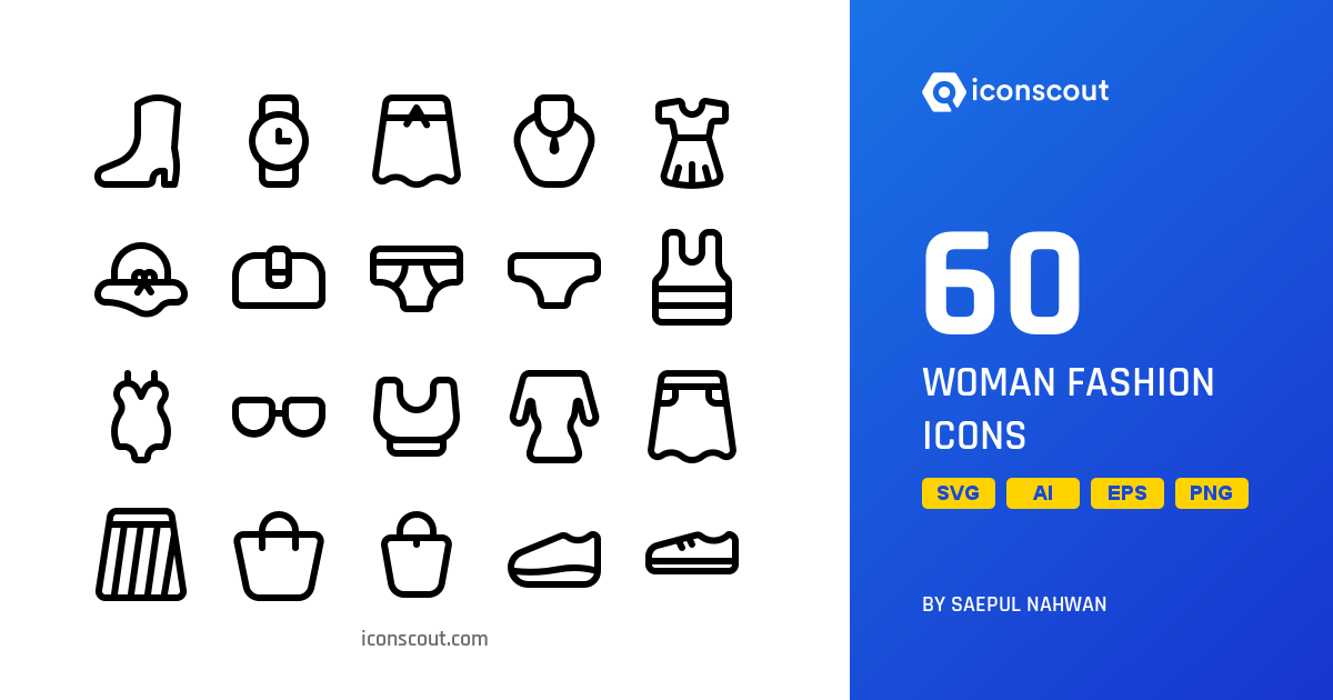 Download Woman Fashion Icon pack Available in SVG, PNG & Icon Fonts