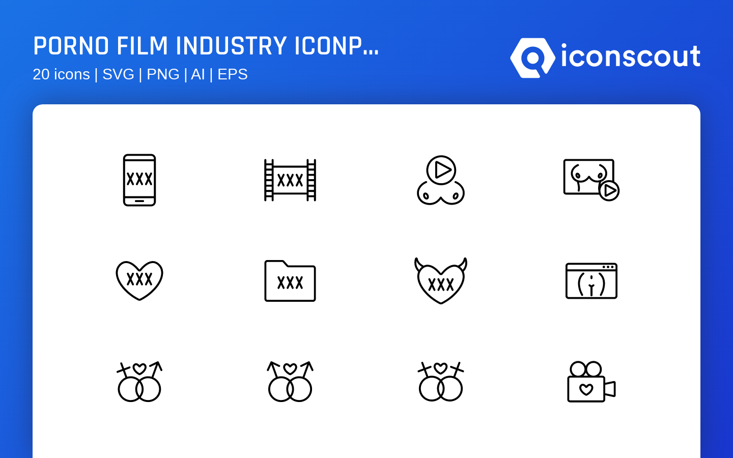 Porno Film Industry Icon Pack - 20 Free Download Miscellaneous Icons |  IconScout