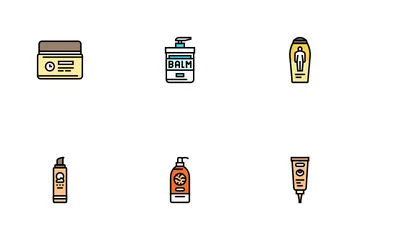 크림 화장품 뷰티 아이콘 팩