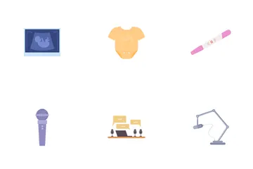 팟캐스트 장비 및 설정 아이콘 팩