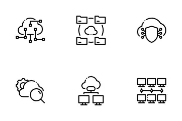 クラウドコンピューティングネットワーク アイコンパック