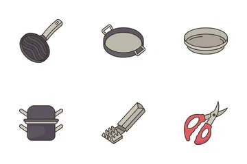 해산물 도구 아이콘 팩