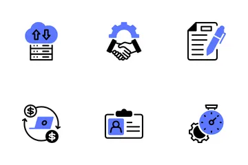 원격 근무 아이콘 팩