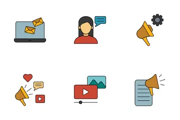 디지털 마케팅 아이콘 팩