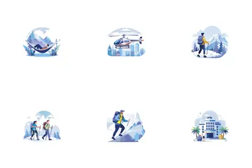 여행과 캠핑 아이콘 팩