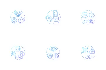 로봇 프로세스 자동화 아이콘 팩