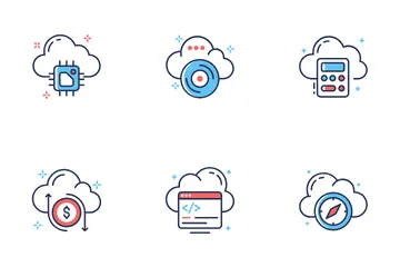 클라우드 컴퓨팅 아이콘 팩