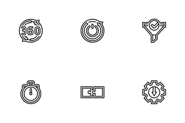 조립 설정 제품 아이콘 팩