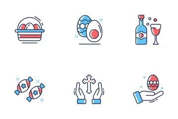 부활절 날 아이콘 팩