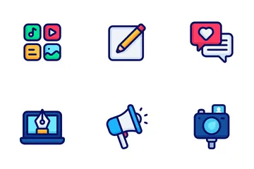 콘텐츠 제작 아이콘 팩