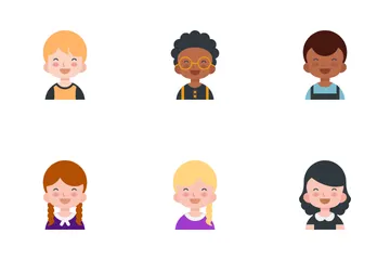 어린이 아바타 아이콘 팩