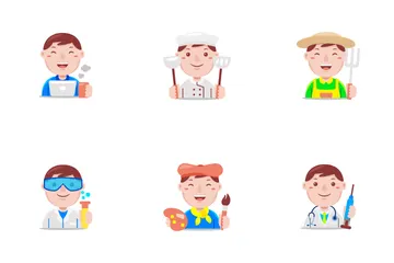 남자 직업 아이콘 팩