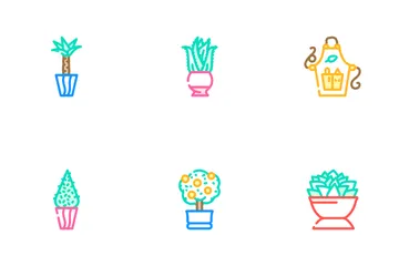 鉢植え植物とケア用品 アイコンパック