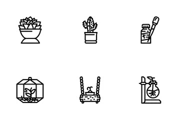 鉢植え植物とケア用品 アイコンパック
