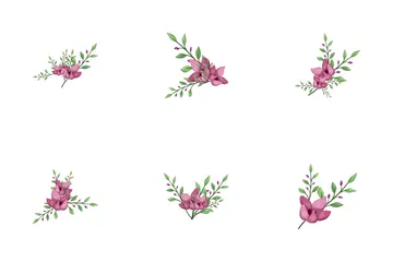 半咲き春の花植物 アイコンパック