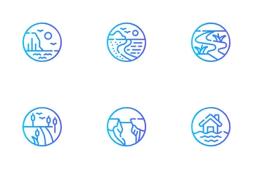 自然の中の水 アイコンパック