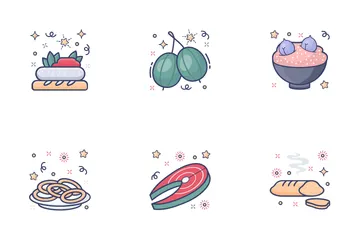 음식, 음료 및 제과 아이콘 팩