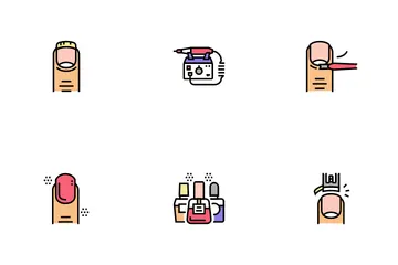 マニキュアとペディキュア アイコンパック
