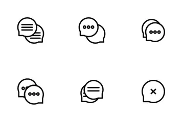 チャットバブル アイコンパック