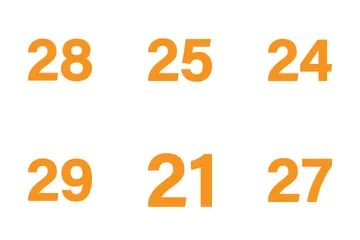 1 a 100 dígitos Paquete de Iconos
