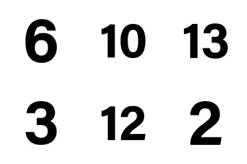 1 To 100 Digits Icon Pack