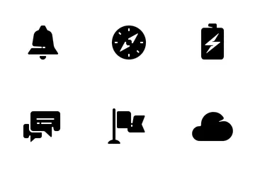 20 Stylish Glyphs For Mobile Interfaces Icon Pack