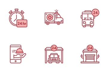 24 Hour Services Icon Pack