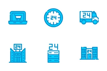 24 Hours Service Icon Pack