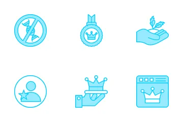 34 - Product Features Filled BlueaProduct Features Icon Pack