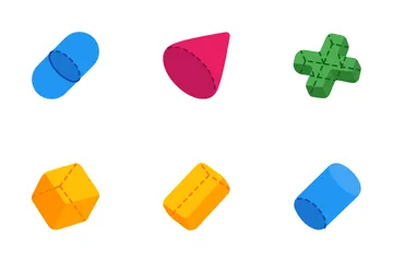 Geometrische 3D-Form Symbolpack