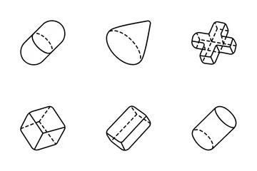 Geometrische 3D-Form Symbolpack