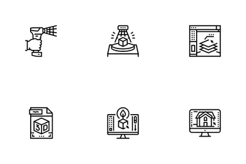 3D-Modellierungssoftware und -gerät Symbolpack