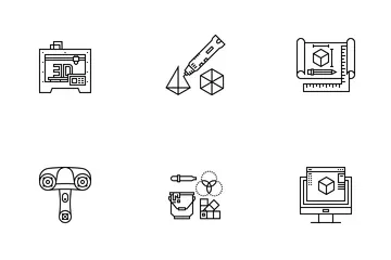 3D 프린팅 아이콘 팩