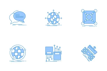 3d Printing And Communication Icon Pack
