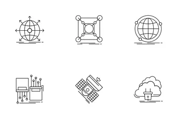 3d Printing And Communication Icon Pack