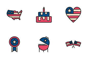 4th Of July And Independence Day Icon Pack