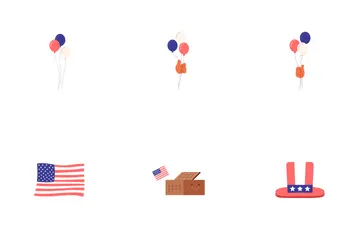 4th Of July Party Decorations Icon Pack