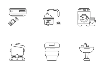 50 Home Appliances Icon Pack