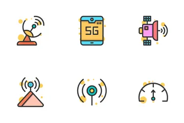 5g Connection Color Icon Pack