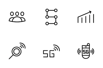 5G Connection Icon Pack