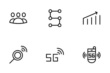 5G Connection Icon Pack