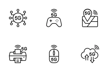 5G Feature Technology Icon Pack