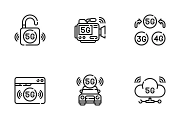 Rede 5G Pacote de Ícones