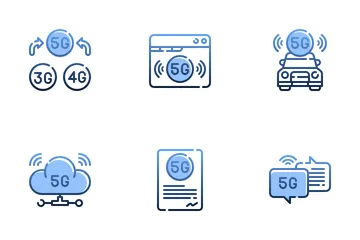 Rede 5G Pacote de Ícones