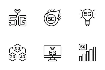 5G-Technologie Symbolpack