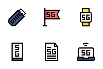 5G-Technologie Symbolpack