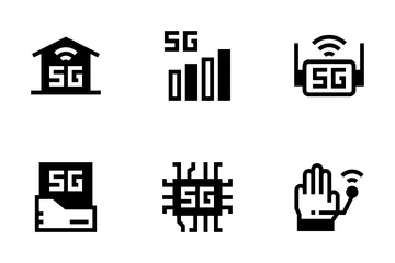 5G-Technologie Symbolpack