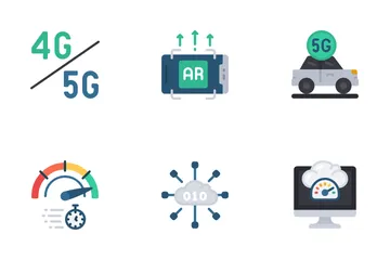 5G-Technologie Symbolpack